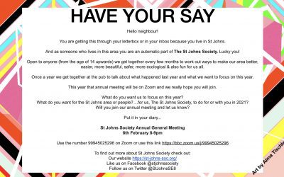 The St Johns Society Annual General Meeting 8th February 2021